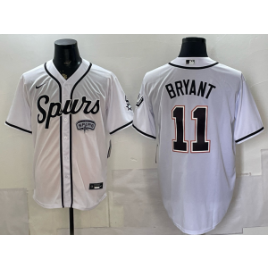 San Antonio Spurs 11 Bryant White Baseball Vapor Limited Men Jersey 1