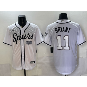 San Antonio Spurs 11 Bryant White Baseball Vapor Limited Men Jersey