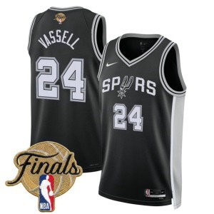 San Antonio Spurs 24 Devin Vassell Black 2026 Finals Men Jersey