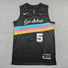 San Antonio Spurs 5 Castle Black Men Jersey