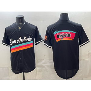 San Antonio Spurs Black Baseball Vapor Limited Men Jersey 2