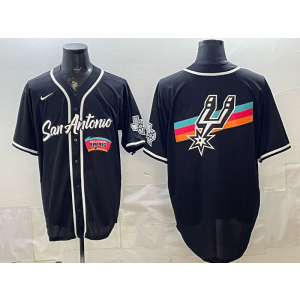 San Antonio Spurs Black Baseball Vapor Limited Men Jersey 2