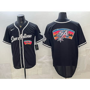 San Antonio Spurs Black Baseball Vapor Limited Men Jersey 5