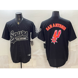 San Antonio Spurs Black Baseball Vapor Limited Men Jersey