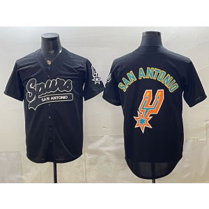 San Antonio Spurs Blank Black Baseball Vapor Limited Men Jersey