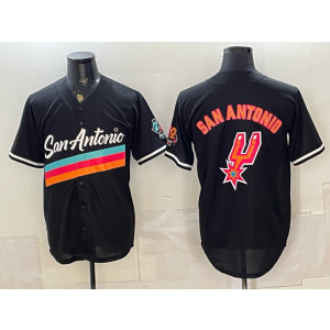San Antonio Spurs Blank Black Baseball Vapor Limited Men Jersey 5