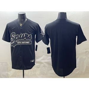 San Antonio Spurs Blank Black Baseball Vapor Limited Men Jersey
