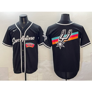 San Antonio Spurs Blank Black Baseball Vapor Limited Men Jersey