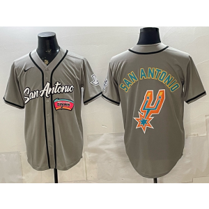 San Antonio Spurs Grey Baseball Vapor Limited Men Jersey 1