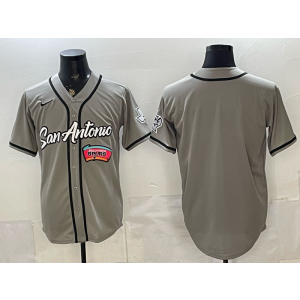San Antonio Spurs Grey Baseball Vapor Limited Men Jersey