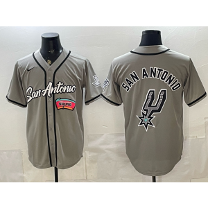 San Antonio Spurs Grey Baseball Vapor Limited Men Jersey 8
