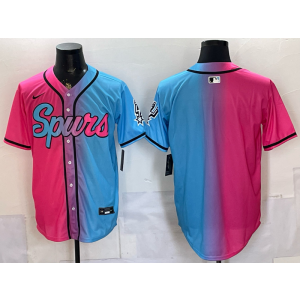 San Antonio Spurs Red Blue Baseball Vapor Limited Men Jersey