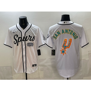 San Antonio Spurs White Baseball Vapor Limited Men Jersey