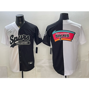 San Antonio Spurs White Black Baseball Vapor Limited Men Jersey