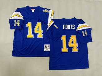 San Diego Chargers #14 Dan Fouts POWER Blue Throwback Jersey