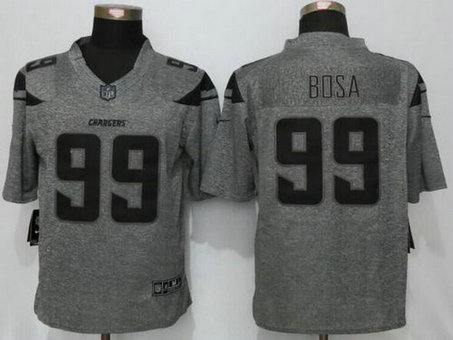 San Diego Chargers #99 Joey Bosa Gray Gridiron Nike NFL Limited Jersey