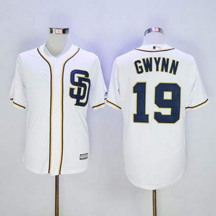 San Diego Padres #19 Tony Gwynn White New Cool Base Stitched MLB Jersey