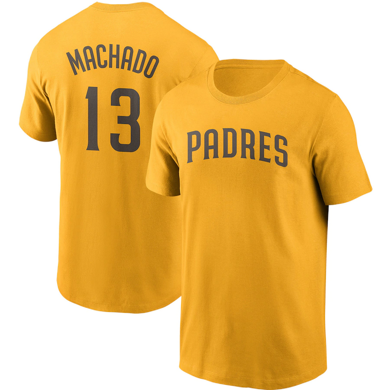 San Diego Padres 13 machado yellow T shirt