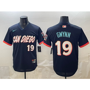 San Diego Padres 19 Tony Gwynn Obsidian 2026 City Connect Cool Base Men Jersey