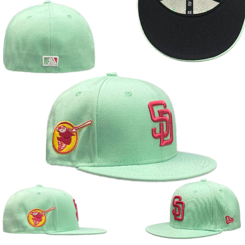 San Diego Padres blue fiftted caps sf
