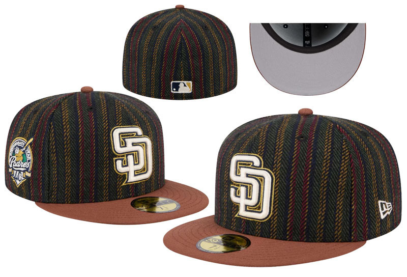 San Diego Padres browns fiftted caps TY