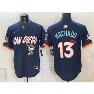 San Diego Padres x Hello Kitty 13 Machado Navy Men Jersey