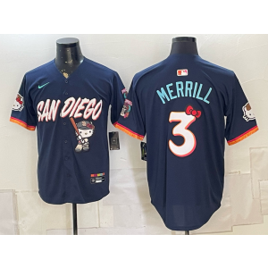 San Diego Padres x Hello Kitty 3 Merrill Navy Men Jersey