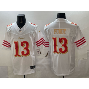 San Francisco 49ers 13 Purdy White Gold Rivalries F.U.S.E. Vapor Limited Men Jersey