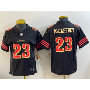 San Francisco 49ers 23 McCaffrey Black Gold Rivalries F.U.S.E. Vapor Limited Youth Jersey