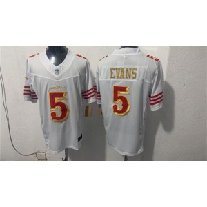 San Francisco 49ers 5 Mike Evans White Gold Rivalries F.U.S.E. Vapor Limited Men Jersey