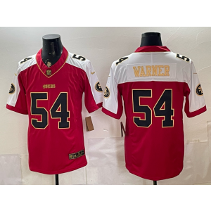 San Francisco 49ers 54 Fred Warner Red Gold F.U.S.E. Vapor Limited Men Jersey