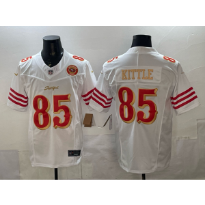 San Francisco 49ers 85 Kittle White Gold Rivalries F.U.S.E. Vapor Limited Men Jersey