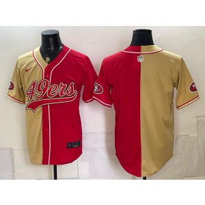 San Francisco 49ers Red Gold Split Baseball Vapor Limited Men Jersey