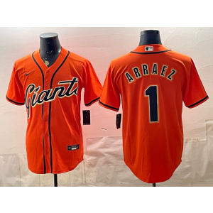 San Francisco Giants 1 Arraez Orange Cool Base Men Jersey