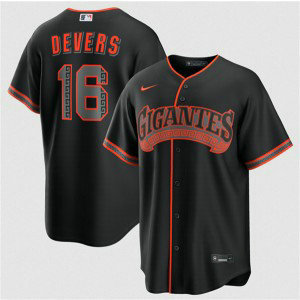 San Francisco Giants 16 Rafael Devers Black 2026 Alternate Cool Base Men Jersey