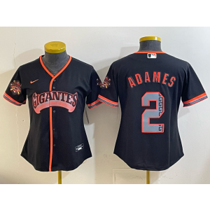 San Francisco Giants 2 Adames Black 2026 Alternate Cool Base Women Jersey
