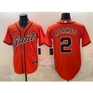 San Francisco Giants 2 Adames Orange Cool Base Men Jersey