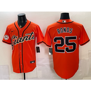 San Francisco Giants 25 Bonds Orange Men Jersey