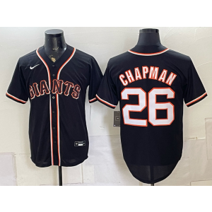 San Francisco Giants 26 Champman Black Out Men Jersey