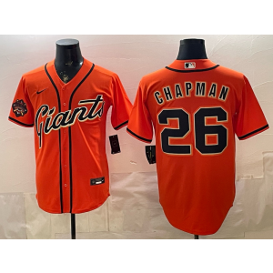 San Francisco Giants 26 Chapman Orange Cool Base Men Jersey