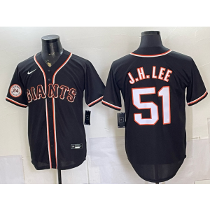 San Francisco Giants 51 J.H.Lee 2026 Black Out Men Jersey