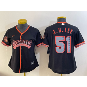 San Francisco Giants 51 J.H.Lee Black 2026 Alternate Cool Base Women Jersey