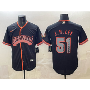 San Francisco Giants 52 J.H.Lee Black 2026 Alternate Cool Base Men Jersey