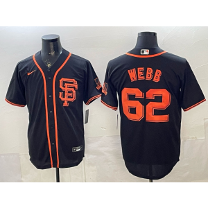 San Francisco Giants 62 Webb Black Cool Base Men Jersey