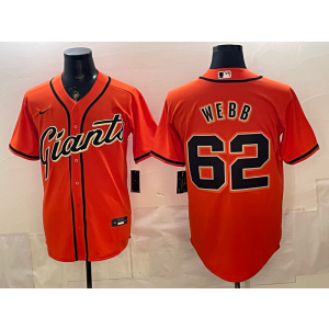 San Francisco Giants 62 Webb Orange Cool Base Men Jersey