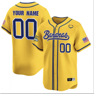 Savannah Bananas Yellow Customized Baseball Men Jersey