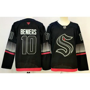 Seattle Kraken 10 Beniers Black New Men Jersey