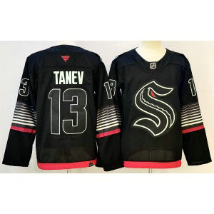 Seattle Kraken 13 TANEV Black New Men Jersey