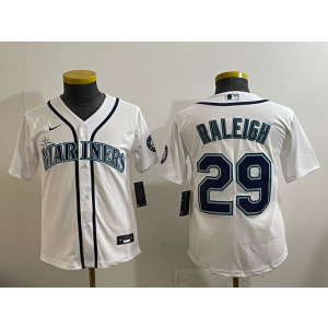 Seattle Mariners 29 Raleigh White Cool Base Youth Jersey Seattle Mariners 29 Raleigh White Cool Base Youth Jersey