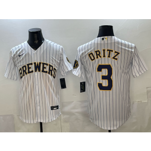 Seattle Mariners 3 Oritz White Cool Base Men Jersey Seattle Mariners 3 Oritz White Cool Base Men Jersey